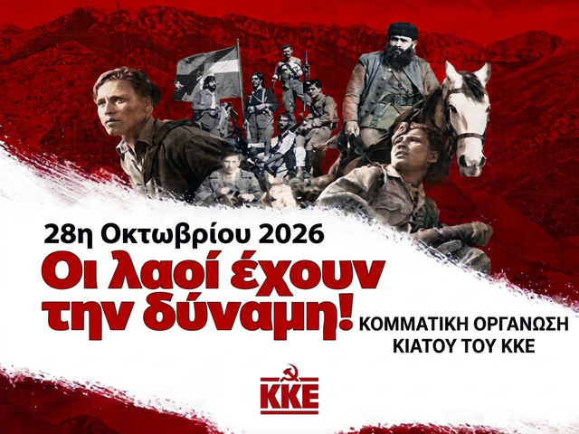 «Οι λαοί έχουν τη δύναμη!» – Πολιτική εκδήλωση της ΚΟΒ Κιάτου του ΚΚΕ για την 28η Οκτωβρίου
