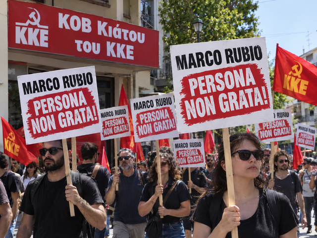 ΚΟΒ Κιάτου του ΚΚΕ : MARCO RUBIO, PERSONA NON GRATA!