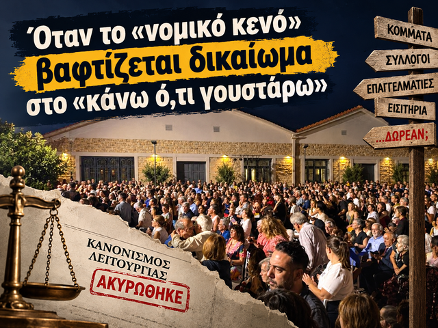Όταν το «νομικό κενό» βαφτίζεται δικαίωμα στο «κάνω ό,τι γουστάρω»